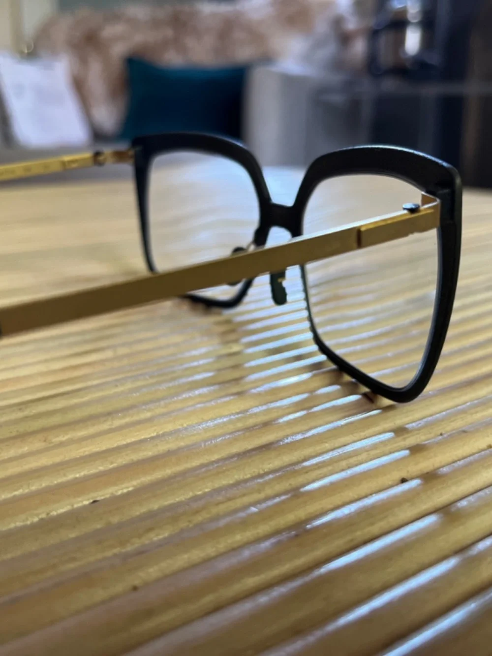 Luxury Swiss Eyeglass Frames by Götti - Style Elana - Color Moss/Gold